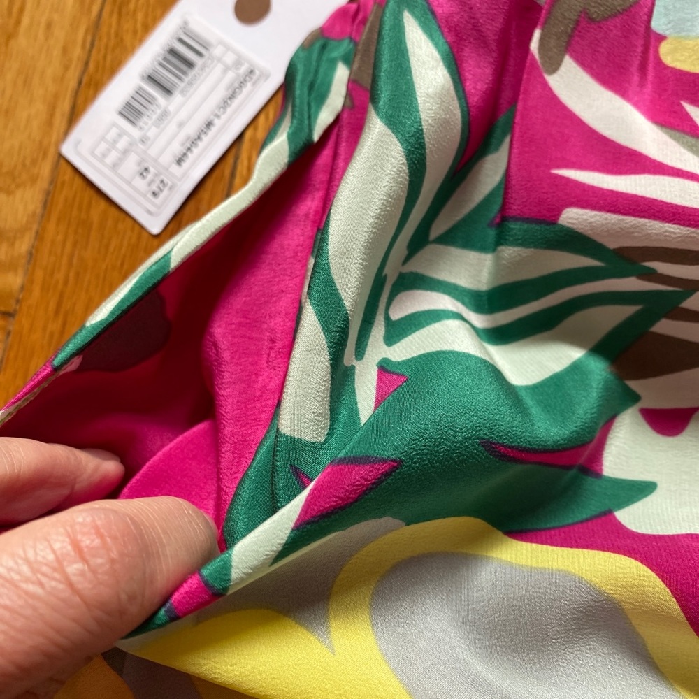 Missoni Silk Skirt Floral Scarf Pink Coquette Y2K Vintage Luxury Size XS New - Picture 14 of 16